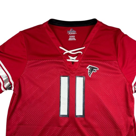 Majestic Football Jersey Women XL Atlanta Falcons Julio Jones #11 NFL Team - Picture 4 of 9